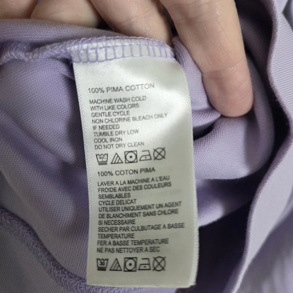 Tommy Bahama Men's XLT Quarter Zip LS Pullover Sweatshirt Lavendar Pima Cotton